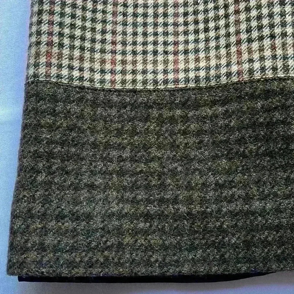 EUC J Crew Black Label Y2K 90s Lambs Wool Mini Skirt Plaid Preppy Brown Sz 6 - Picture 3 of 12